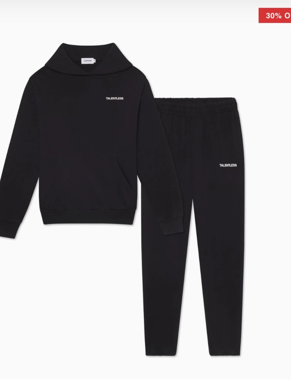 TALENTLESS Black Women's Lightweight Hoodie & Jogger Set